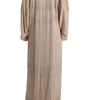 Dolce & Gabbana Beige Floral Applique Lace Kaftan Dress