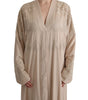 Dolce & Gabbana Beige Floral Applique Lace Kaftan Dress