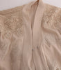 Dolce & Gabbana Beige Floral Applique Lace Kaftan Dress