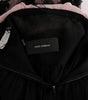 Dolce & Gabbana Black Pink Silk Applique Shift Dress