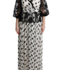 Dolce & Gabbana Black White Polka Dotted Floral Dress