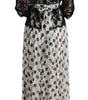 Dolce & Gabbana Black White Polka Dotted Floral Dress
