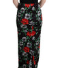 Dolce & Gabbana Multicolor Floral Print Stretch Sheath Long Dress