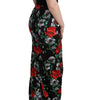 Dolce & Gabbana Multicolor Floral Print Stretch Sheath Long Dress