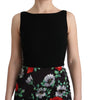 Dolce & Gabbana Multicolor Floral Print Stretch Sheath Long Dress