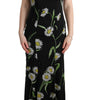 Dolce & Gabbana Sunflower Silk Stretch Sheath Dress