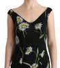 Dolce & Gabbana Sunflower Silk Stretch Sheath Dress