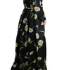 Dolce & Gabbana Multicolor Silk Sunflower Print Long Maxi Dress