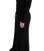 Dolce & Gabbana Black Stretch Long Gown Sheath Dress