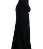 Dolce & Gabbana Black Stretch Long Gown Sheath Dress