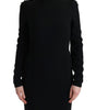 Dolce & Gabbana Black Stretch Long Gown Sheath Dress