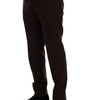 Dolce & Gabbana Purple Wool Stretch Formal Pants