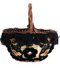 Dolce & Gabbana Beige Straw Snakeskin Pom Pom Crystal AGNESE Bag