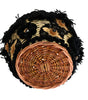 Dolce & Gabbana Beige Straw Snakeskin Pom Pom Crystal AGNESE Bag