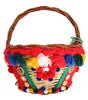 Dolce & Gabbana Multicolor AGNESE Straw Crystal  Pom Pom Bag