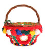 Dolce & Gabbana Multicolor AGNESE Straw Crystal  Pom Pom Bag