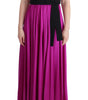 Dolce & Gabbana Pink Silk Stretch Shift Long Dress