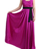 Dolce & Gabbana Pink Silk Stretch Shift Long Dress