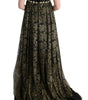 Dolce & Gabbana Black Yellow Crystal Lace Shift Dress