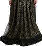 Dolce & Gabbana Black Yellow Crystal Lace Shift Dress