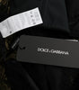 Dolce & Gabbana Black Yellow Crystal Lace Shift Dress