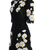 Dolce & Gabbana Black Floral Lace Chamomile Sicily Dress