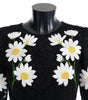 Dolce & Gabbana Black Floral Lace Chamomile Sicily Dress