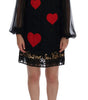 Dolce & Gabbana Black San Valentino Sequined Shift Dress