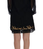 Dolce & Gabbana Black San Valentino Sequined Shift Dress