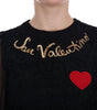 Dolce & Gabbana Black San Valentino Sequined Shift Dress