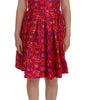 Dolce & Gabbana Pink Patterned A-line Above Knees Dress