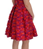Dolce & Gabbana Pink Patterned A-line Above Knees Dress