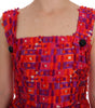 Dolce & Gabbana Pink Patterned A-line Above Knees Dress