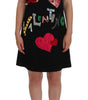 Dolce & Gabbana Black San Valentino Crystal Shift Dress
