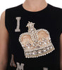 Dolce & Gabbana Black I AM A PRINCESS Crystal Shift Dress