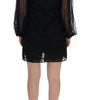 Dolce & Gabbana Black Lace Red Heart Shift Dress