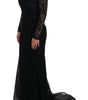 Dolce & Gabbana Black Floral Sheath Dress