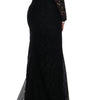 Dolce & Gabbana Black Floral Sheath Dress