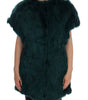 Dolce & Gabbana Green Alpaca Fur Vest Sleeveless Jacket