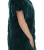 Dolce & Gabbana Green Alpaca Fur Vest Sleeveless Jacket