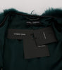Dolce & Gabbana Green Alpaca Fur Vest Sleeveless Jacket