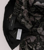 Dolce & Gabbana Elegant Black Silver-Floral Straight Skirt