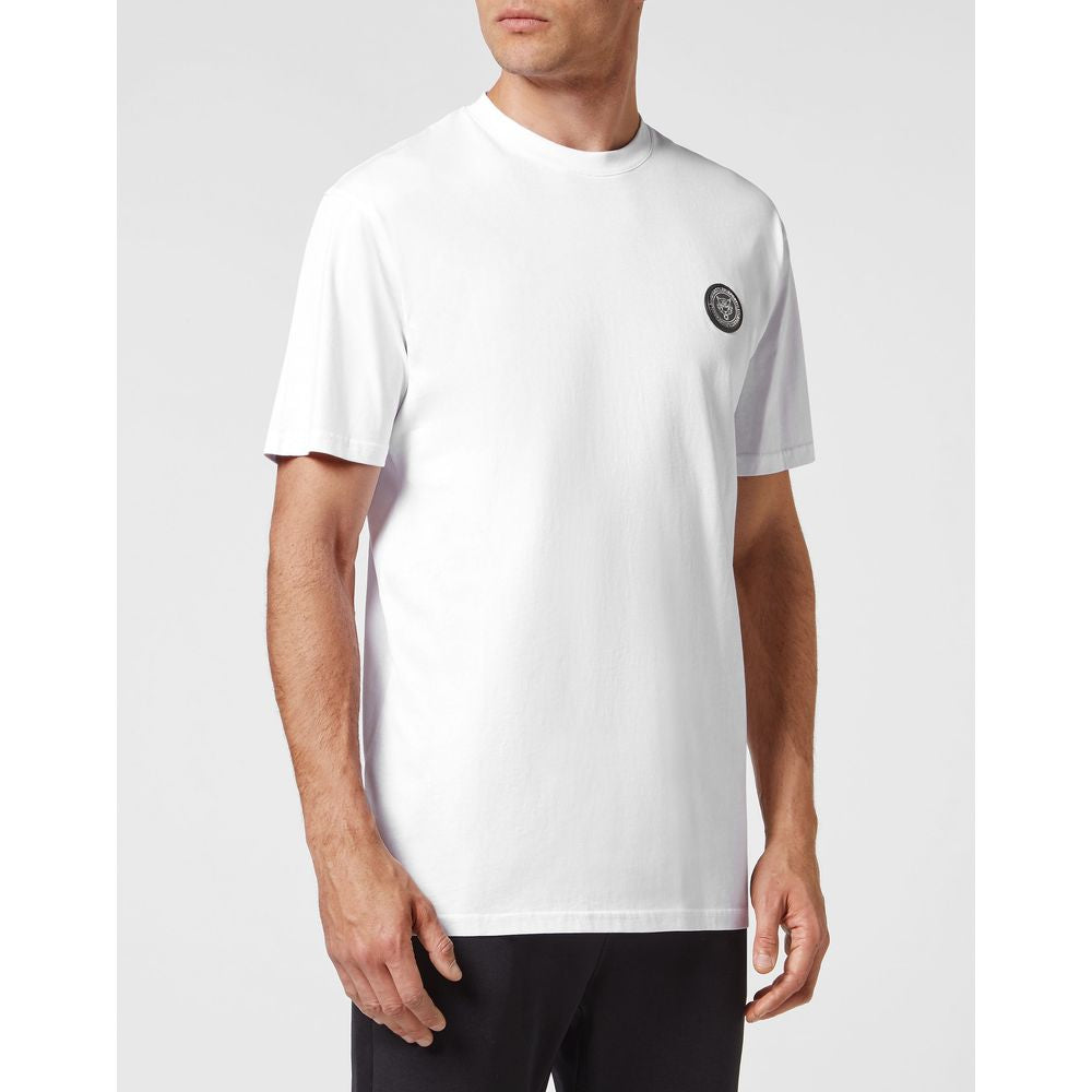 T-shirt homme en coton blanc Plein Sport