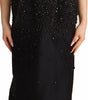 Dsquared² Black Embellish Sleeveless Ribbon Floor Length Dress