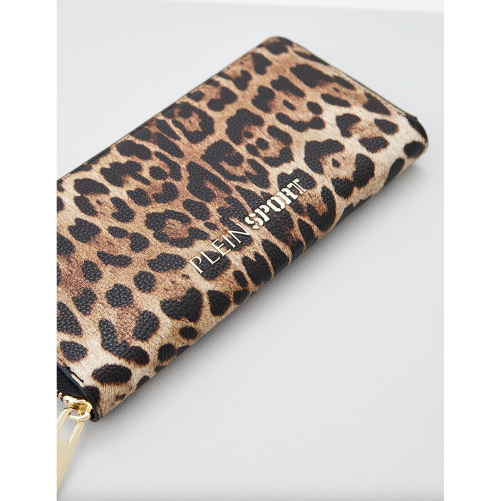 Portefeuille zippé design élégant Plein Sport avec accents dorés