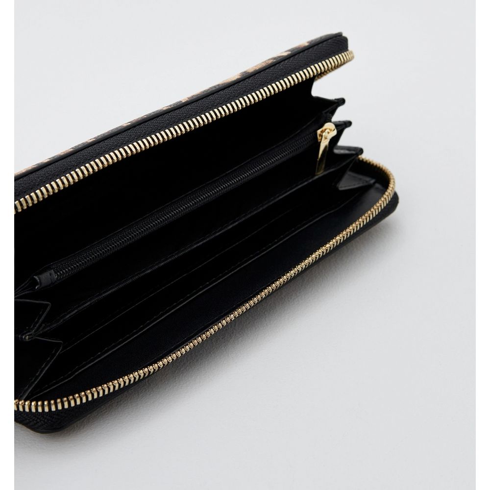 Portefeuille zippé design élégant Plein Sport avec accents dorés
