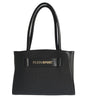 Plein Sport Sleek Black Three-Compartment Tote Bag