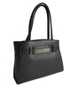 Plein Sport Sleek Black Three-Compartment Tote Bag