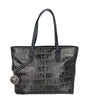 Plein Sport Sleek Black Designer Shopping Bag with Logo Print
