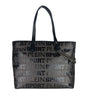 Plein Sport Sleek Black Designer Shopping Bag with Logo Print
